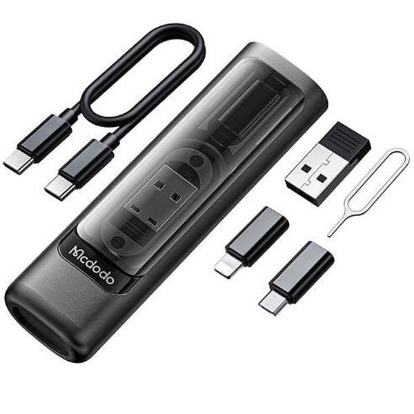 کابل تبدیل USB-C/USB به لایتنینگ/USB-C/MicroUSB مکدودو مدل WF-1720 طول 0.3 متر