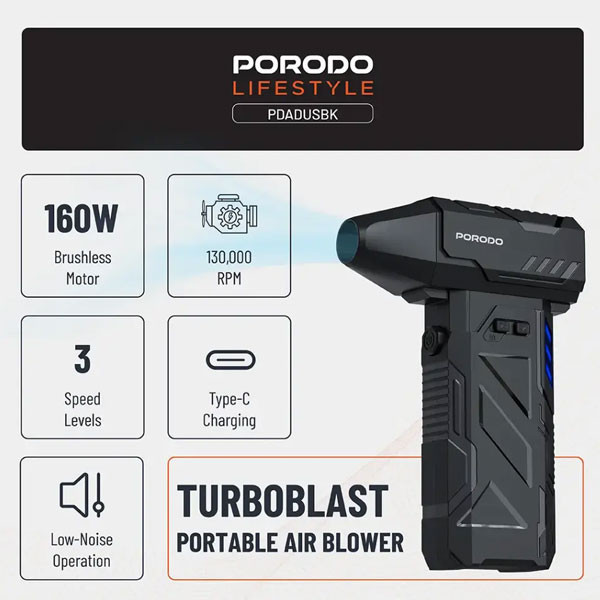 دستگاه دمنده و مکنده شارژی پرودو مدل توربو بلاست