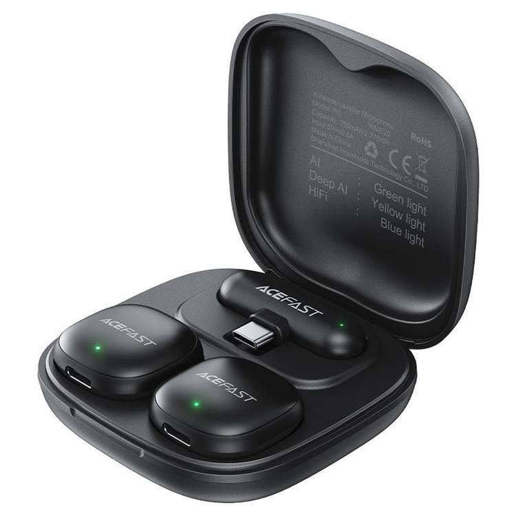ست میکروفن بی سیم ایس فست مدل R1 با درگاه اتصال Type C