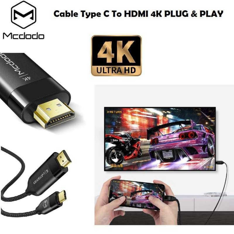 کابل تبدیل USB-C به HDMI مک دودو مدل CA-5880 طول 2 متر
